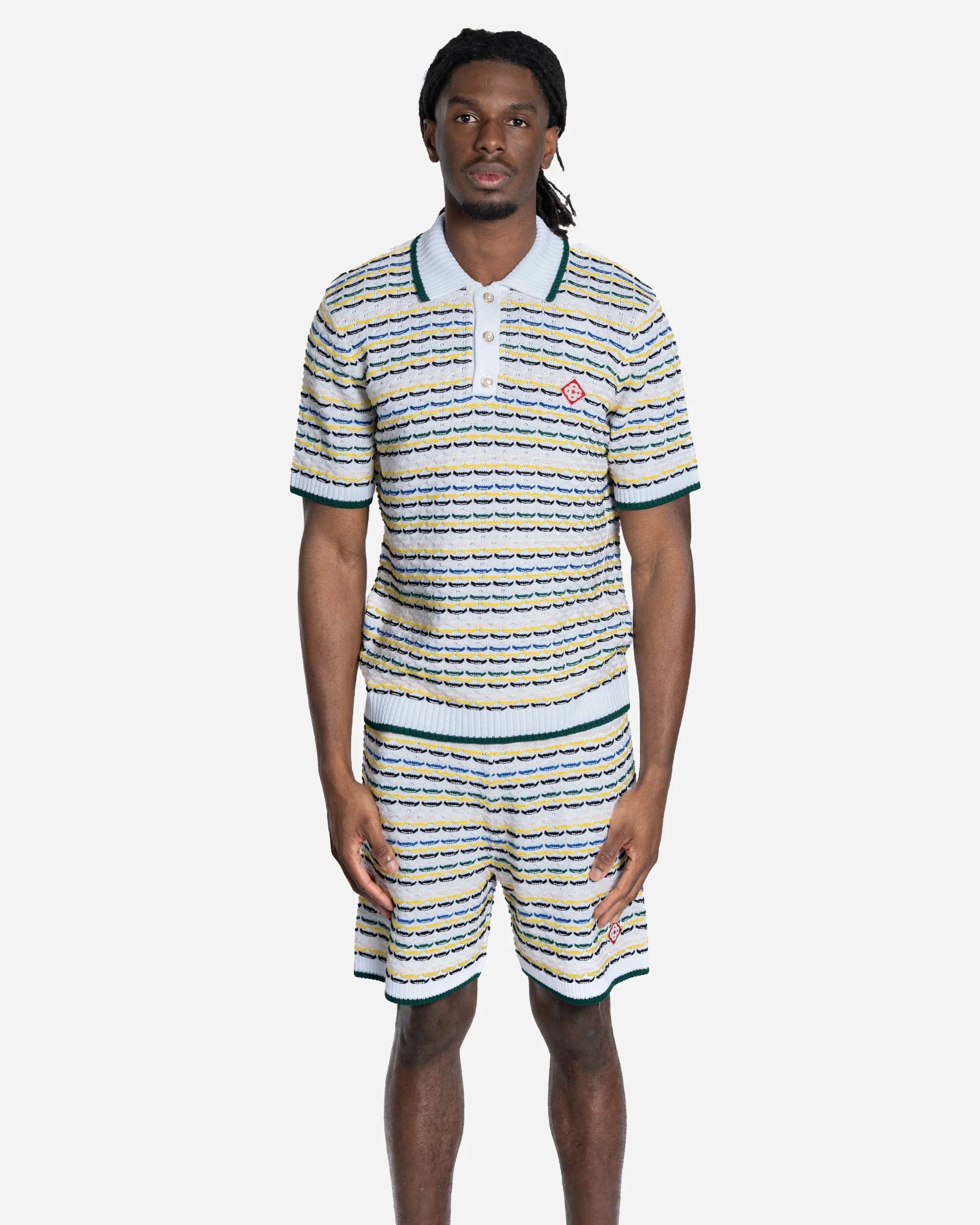 Polo à Manches Courtes en Point de Tricot
