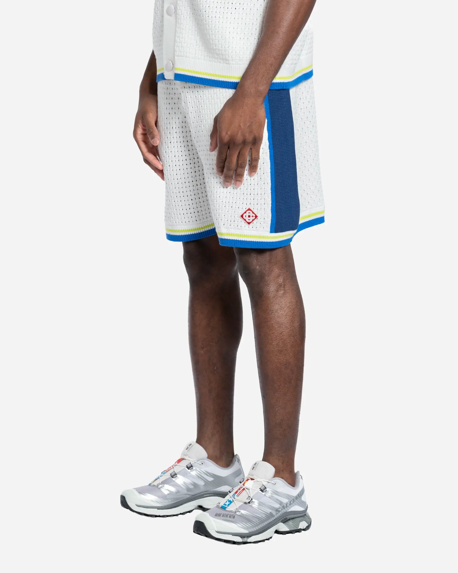 Short de Tennis en Crochet White/Blue