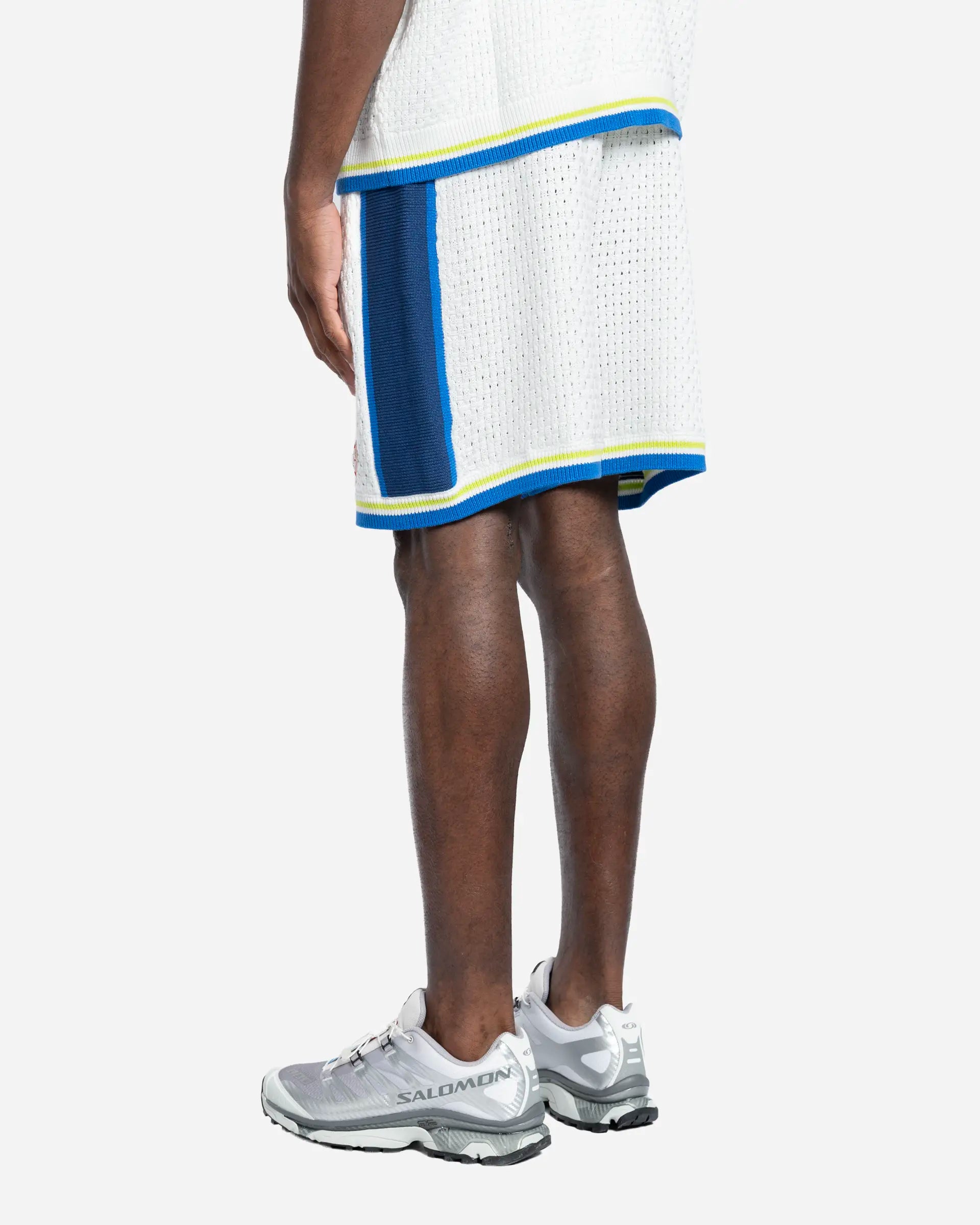 Short de Tennis en Crochet White/Blue