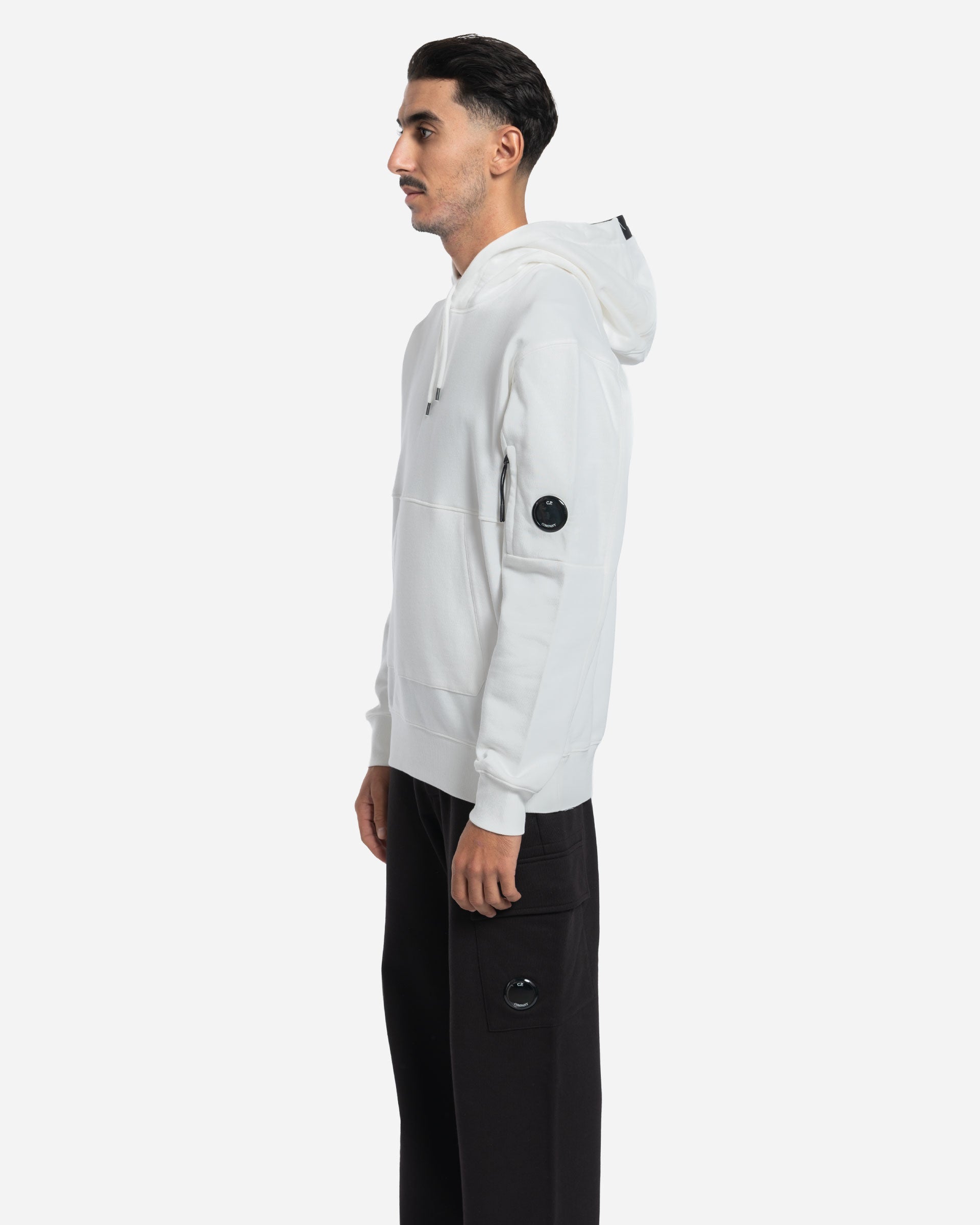 Sweatshirt à Capuche en Coton Brossé