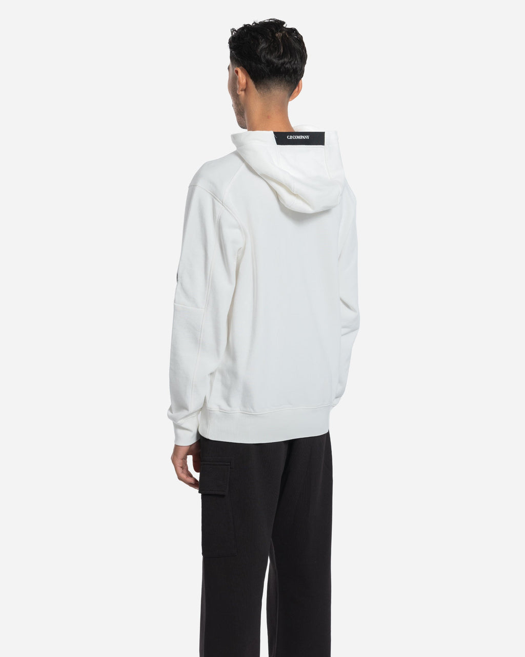 Sweatshirt à Capuche en Coton Brossé