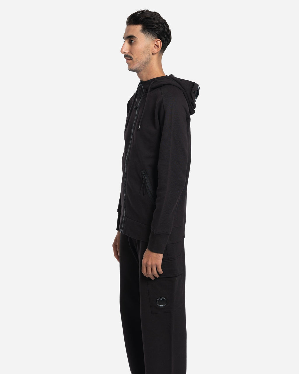 Sweatshirt à Capuche Goggle en Coton Brossé