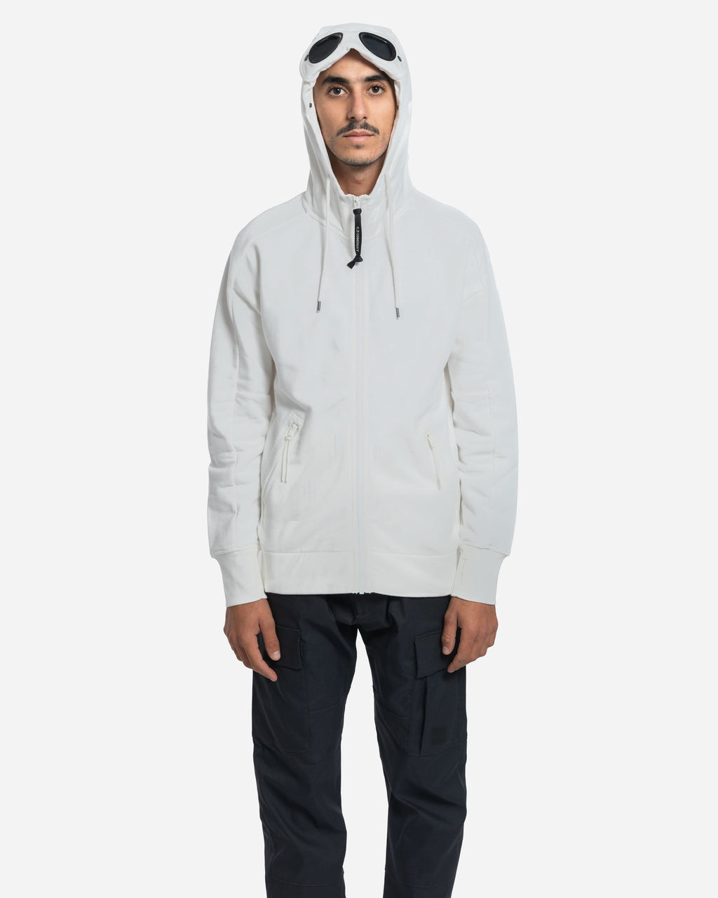 Sweatshirt à Capuche Goggle en Coton Brossé