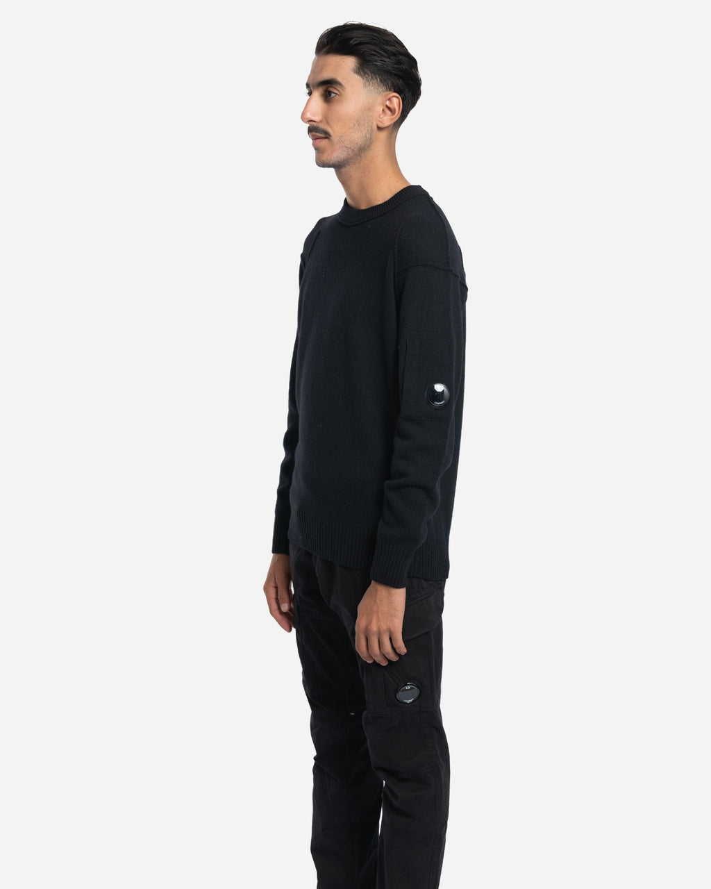 Pull à Col Ras du Cou en Laine Lambswool GRS