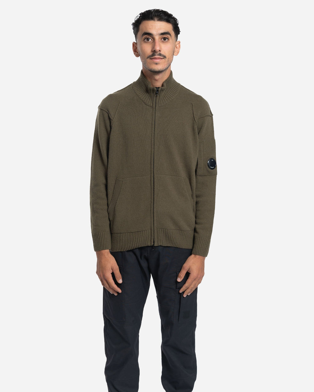 Cardigan Zippé en Laine Lambswool GRS
