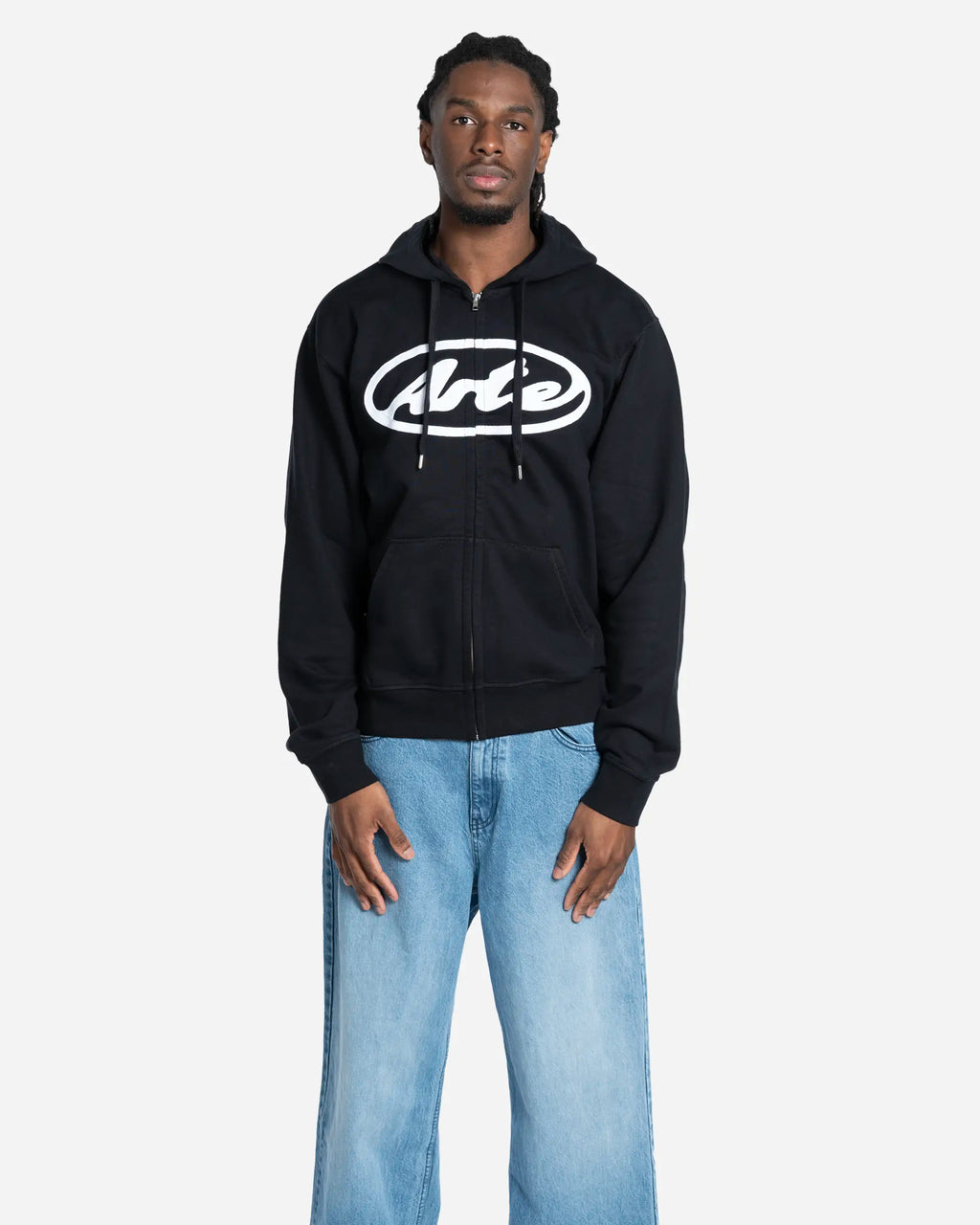 Sweat à Capuche Zippé avec Logo Cercle