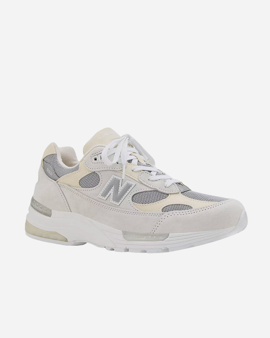 New Balance Made in USA 992 White Silver Metalic