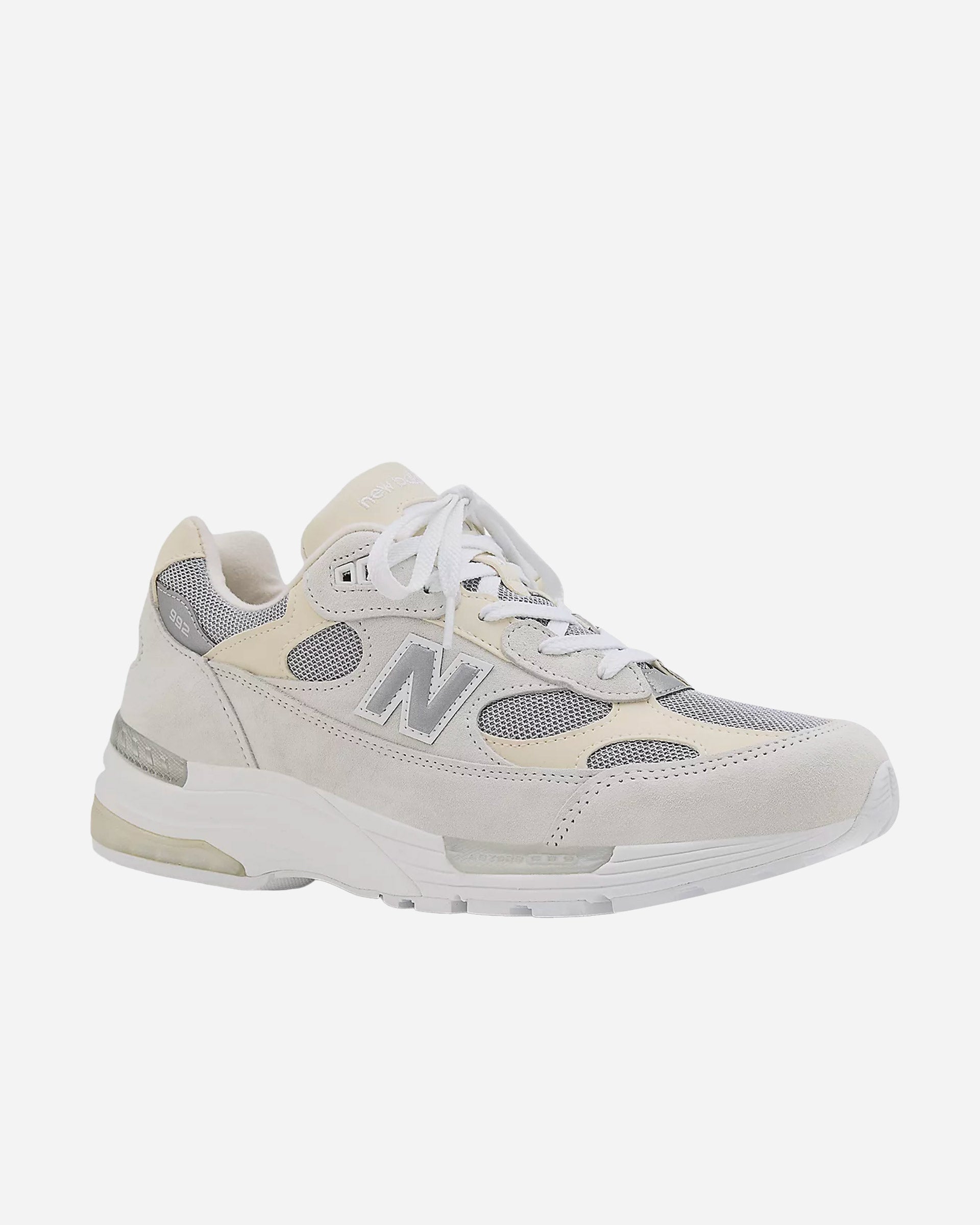 New Balance Made in USA 992 White Silver Metalic